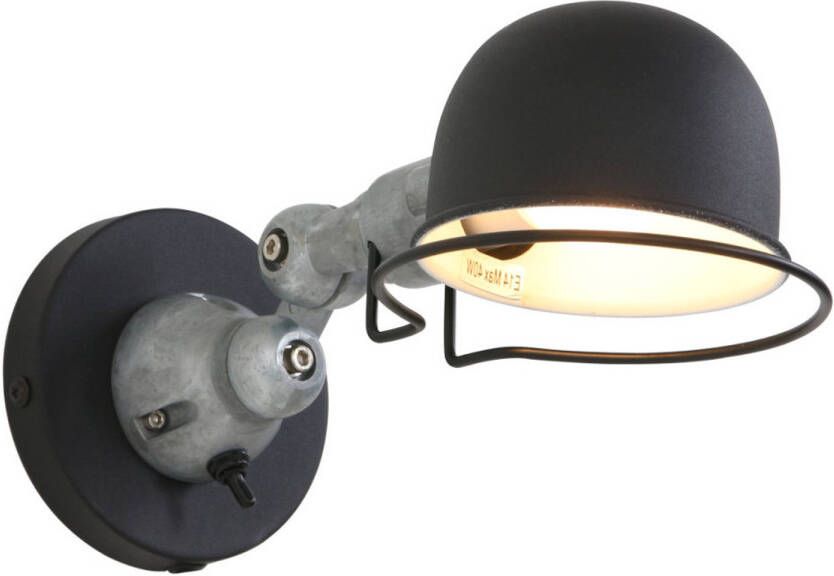 Mexlite Wandlamp davin 7657zw zwart