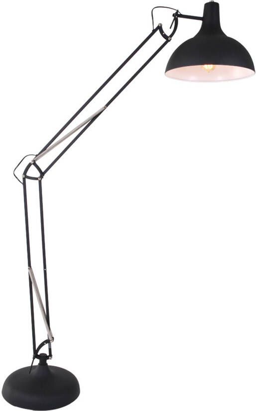 Mexlite Vloerlamp office magna 7632zw zwart