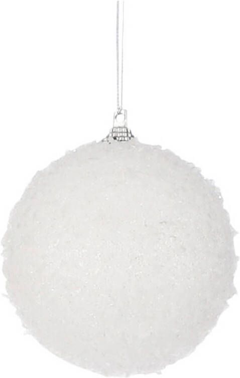 Mica Decorations 1x Sneeuwballen voor in de kerstboom 8 cm Kerstbal
