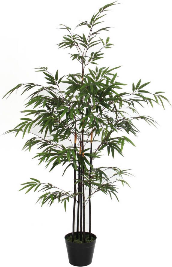 Mica Decorations Bamboe struik kunstplant staand 120 cm Grote huis kantoorplant Kunstplanten