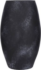 Mica Decorations Bloemenvaas in kleur mat zwart keramiek voor boeketten takken bloemen H50 x D30 cm- vazen binnen Vazen