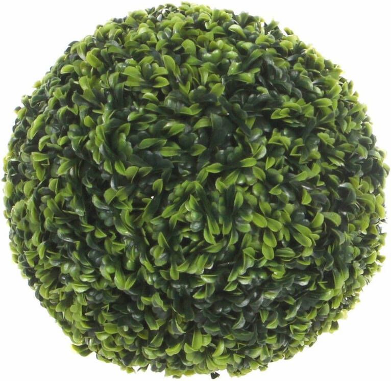 Mica Decorations Buxus bol Theeblad groen D27 cm kunstplant UV-bestendig Kunstplanten