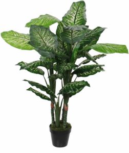 Mica Decorations Groene Dieffenbachia kunstplant 120 cm in pot Kunstplanten nepplanten Kunstplanten