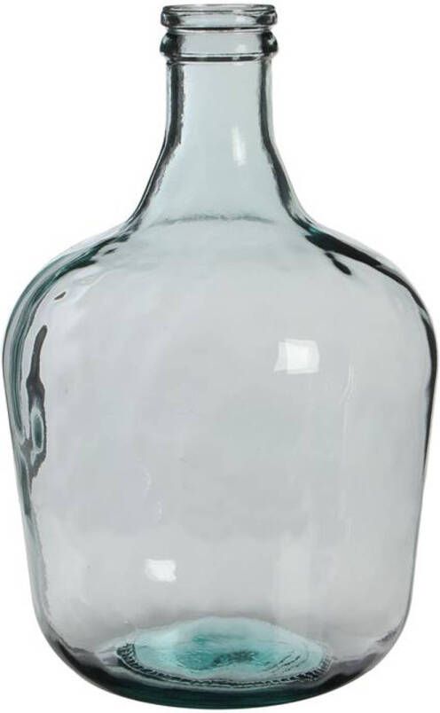 Mica Decorations Fles vaas Diego 27 x 42 cm transparant gerecycled glas Home Deco vazen Woonaccessoires Vazen