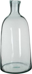 Mica Decorations Fles vazen Florine 26 x 58 cm transparant gerecycled glas Home Deco vazen Woonaccessoires Vazen
