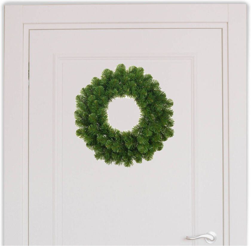 Mica Decorations Groene voordeur kransen 45 cm Kerstkransen