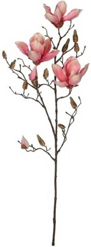 Merkloos Roze Magnolia beverboom kunsttak kunstplant 90 cm Kunstplanten kunsttakken Kunstbloemen boeketten