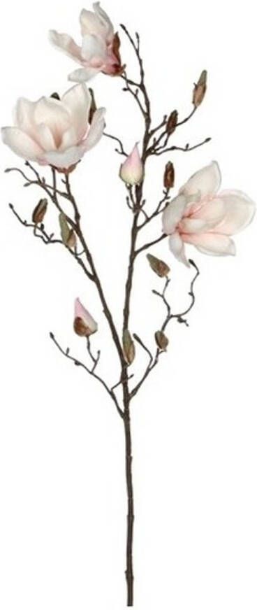 Mica Decorations Licht roze Magnolia beverboom kunsttak kunstplant 90 cm Kunstplanten kunsttakken Kunstbloemen boeketten Kunstbloemen