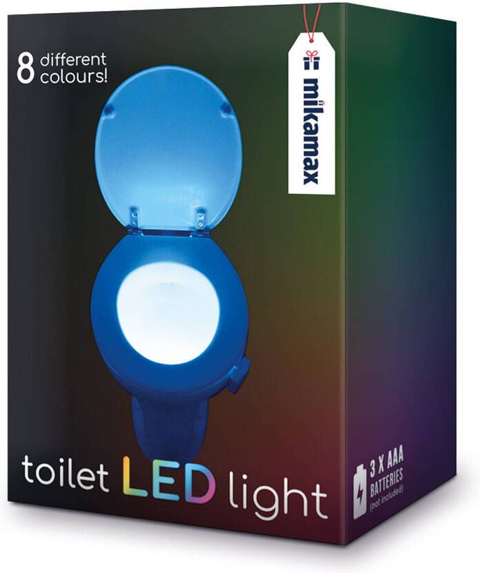 MikaMax Toilet Led Light Met Bewegingssensor 8 Verschillende Kleuren Toiletpotverlichting Groen Zwart