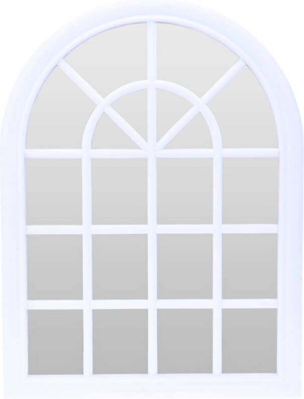 MISOU Tuinspiegel Klassieke Spiegel met Wit Frame 46 x 60 cm Raam Wandspiegel Decoratie