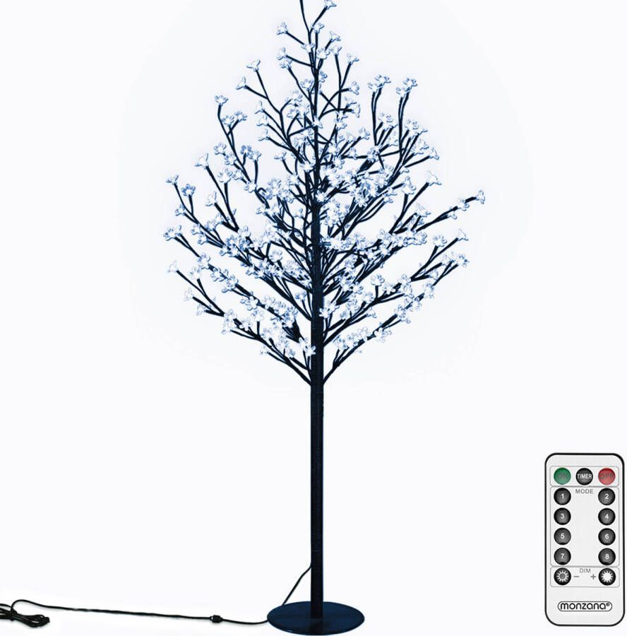 Monzana Kerst bloesem 220 cm 220 LED&apos;s blauwe verlichting kerstboom kerstversiering