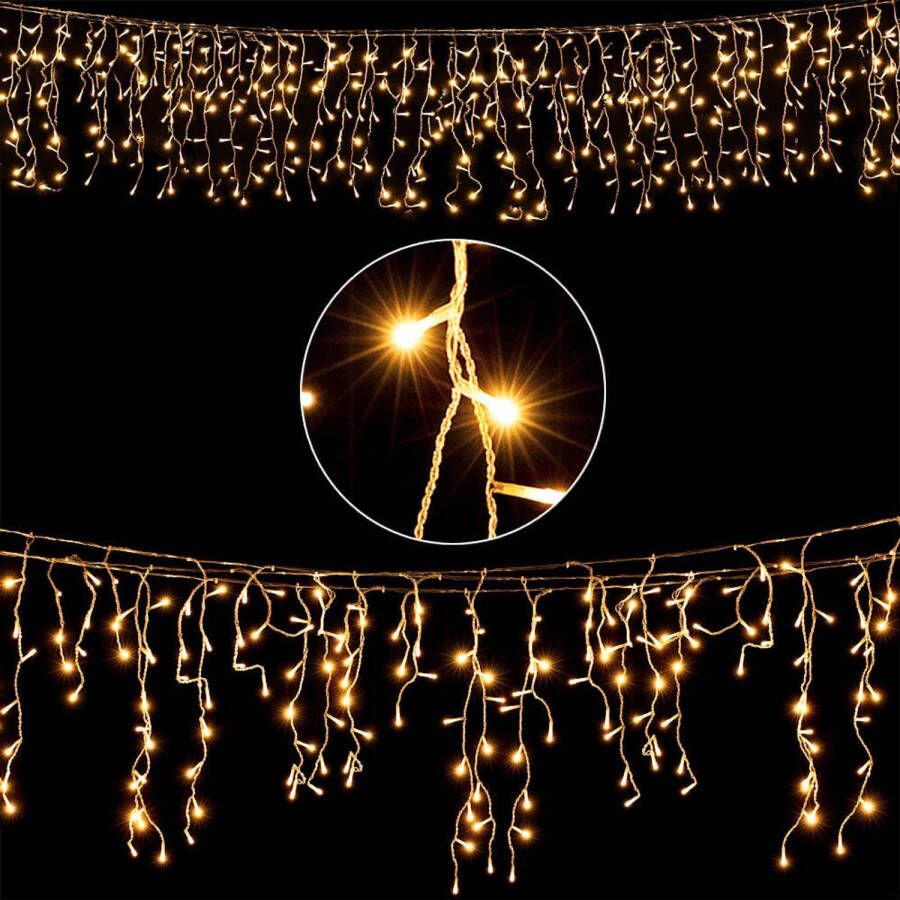 Monzana Kerstverlichting ijspegel Kerstmis 200 LED&apos;s 10m warm wit