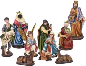 Nampook Kerstgroep Kerstbeeldjes voor Kerststal Set van 10 stuks 8 tot 20 cm