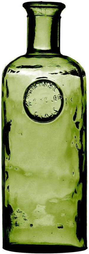 Natural Living Bloemenvaas Olive Bottle Smaragd groen transparant glas D13 x H35 cm Fles vazen