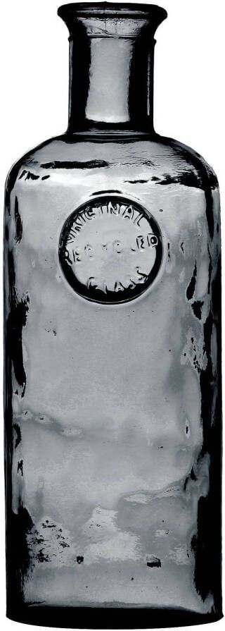 Natural Living Bloemenvaas Olive Bottle smoke grijs transparant glas D13 x H35 cm Fles vazen