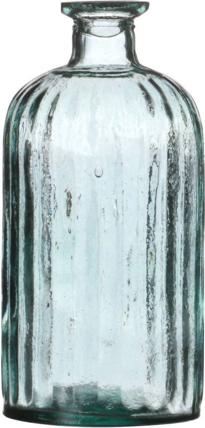 Natural Living Bloemenvaas Stripes helder transparant glas D10 x H20 cm Vazen