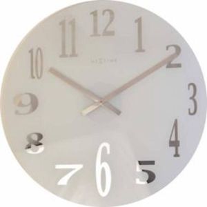NeXtime klok 2472 Mirror Glass Ø43 cm Wall White
