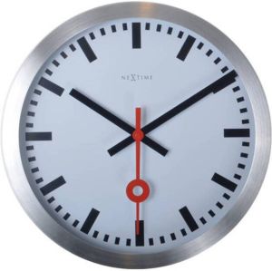 NeXtime Stationsklok-Station- 19 cm-Staal