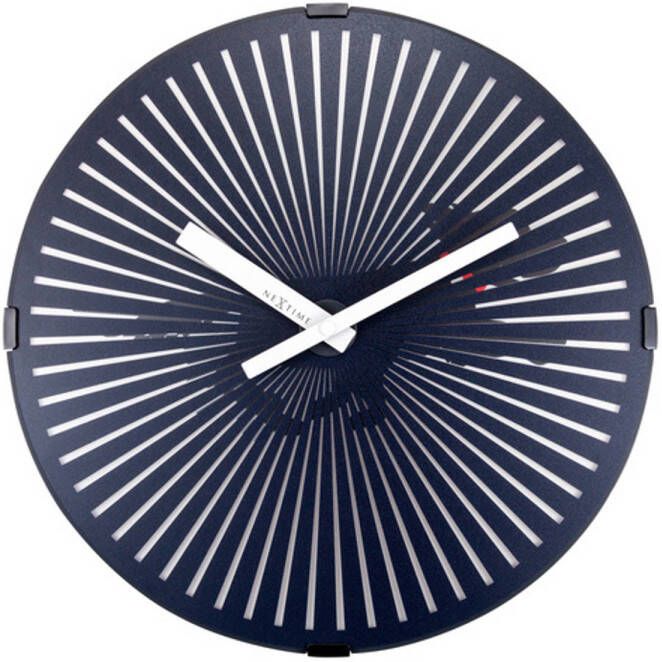NeXtime wandklok Rennende hond 25 cm zwart