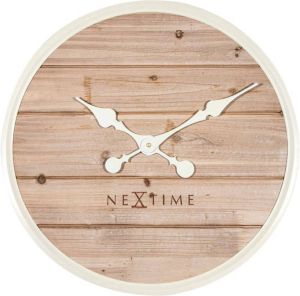 NeXtime  wandklok Plank - wit