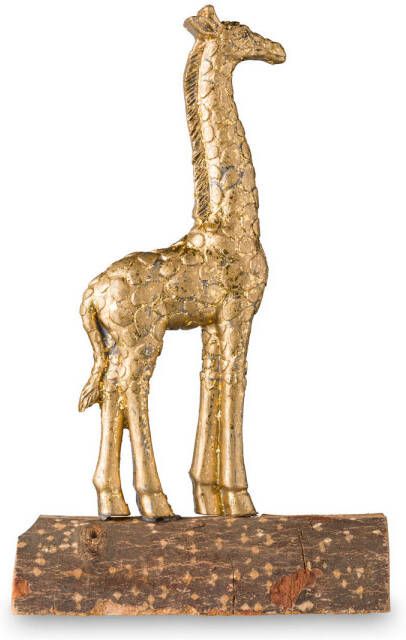 No brand Woondecoratie Giraffe goud 9x4 5x15cm