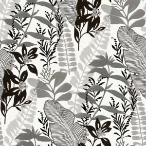 Noordwand Good Vibes Behang Big Leaves zwart en wit