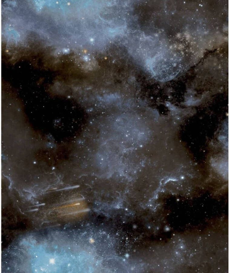 Noordwand Good Vibes Behang Galaxy with Stars blauw en zwart