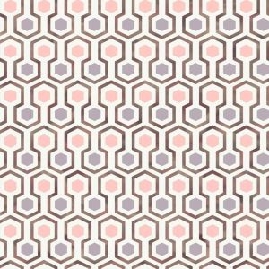 Noordwand Good Vibes Behang Hexagon Pattern roze en paars