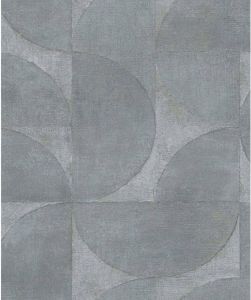 Noordwand Vintage Deluxe Behang Graphic Circle Look Metallic Grijs