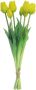 Nova Nature Classic Tulip Sally 7 st. geel 47 cm kunstbloem - Thumbnail 1
