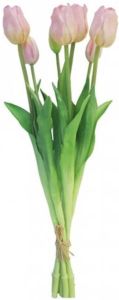 Nova Nature Kunst Bosje Tulpen Sally 47 Cm Roze