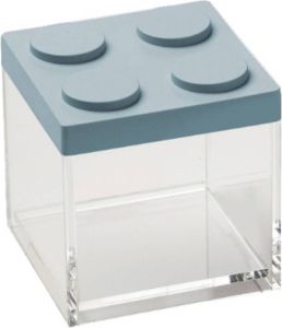 Omada Stapelbare Brickstore bewaarcontainer 0 5L Blauw Kunststof