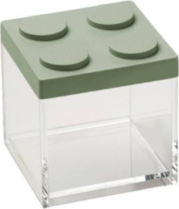 Omada Stapelbare Brickstore bewaarcontainer 0 5L Groen Kunststof
