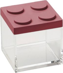 Omada Stapelbare Brickstore bewaarcontainer 0 5L Rood Kunststof