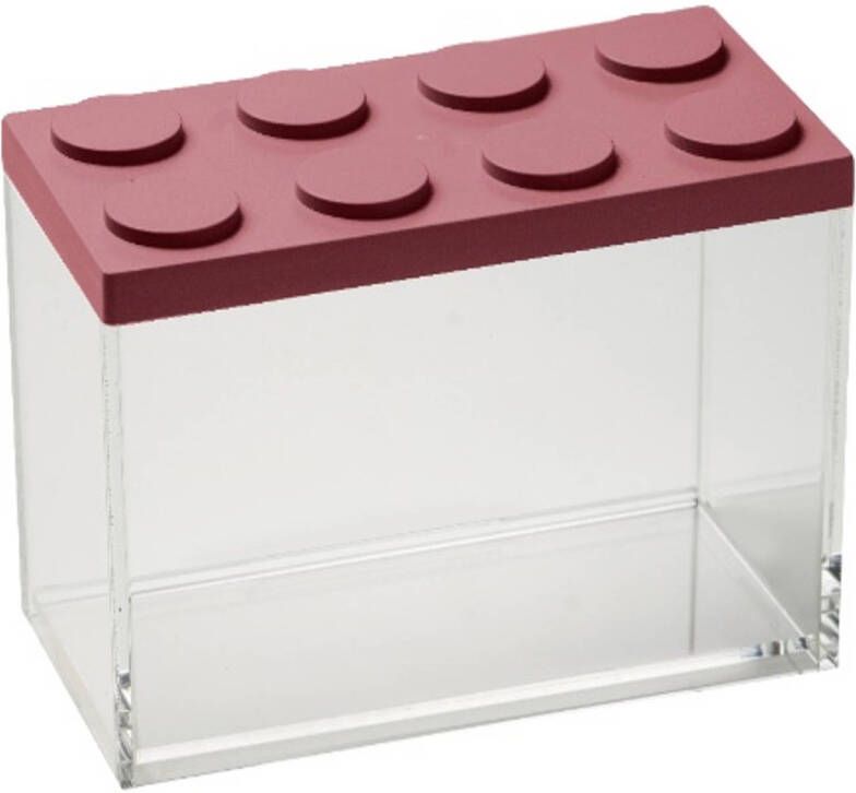 Omada Stapelbare Brickstore bewaarcontainer 2L Rood Kunststof