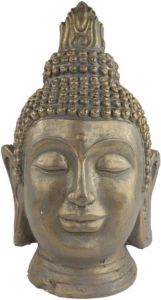 Orange85 Buddha Hoofd Boedha Budha Goud 24x24x44cm Staal