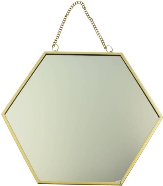 Orange85 Hexagon Spiegel Goud 17x20 cm Klein Wandspiegel Luxe Accessoire