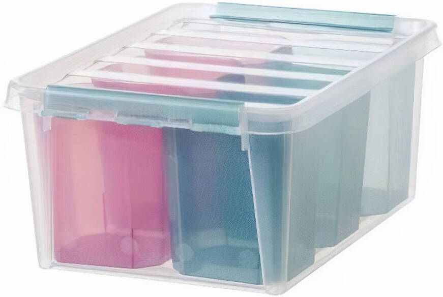 Orthex SmartStore opbergbox Colour met vakverdeler 14 liter transparant