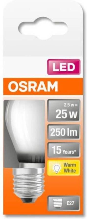 Osram Bolvormige matglazen LED-lamp 2.5W equivalent 25W E27 Warm wit