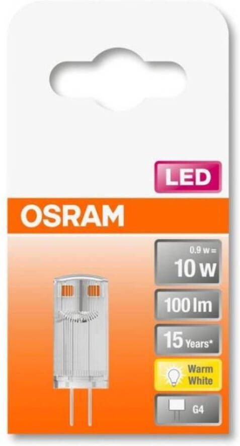Osram LED-lamp Capsule helder 0 9W equivalent 10 G4 Warm wit