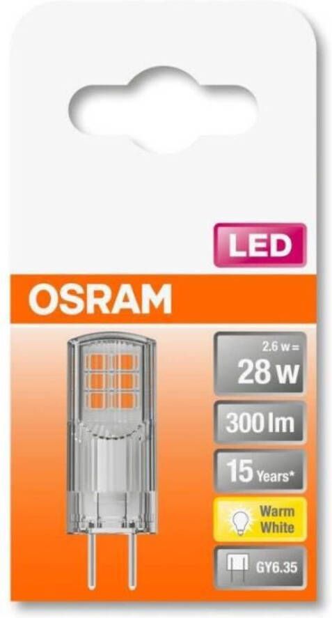 Osram LED-lampcapsule helder 2.6W equivalent 30W GY6.35W Warm wit