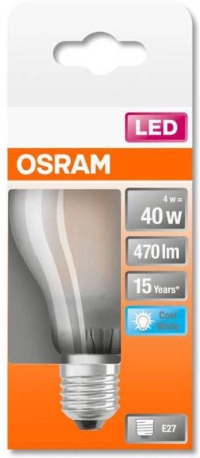Osram Standaard LED-lamp mat glas 4W equivalent 40W E27 Koel wit