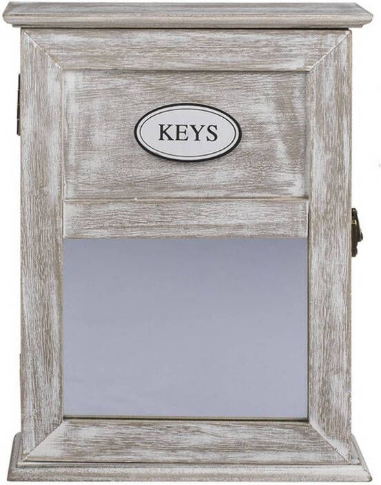 Out of the Blue Locker sleutelkastje van hout met antiek-finish 20 x 26.5 cm Sleutelkastjes