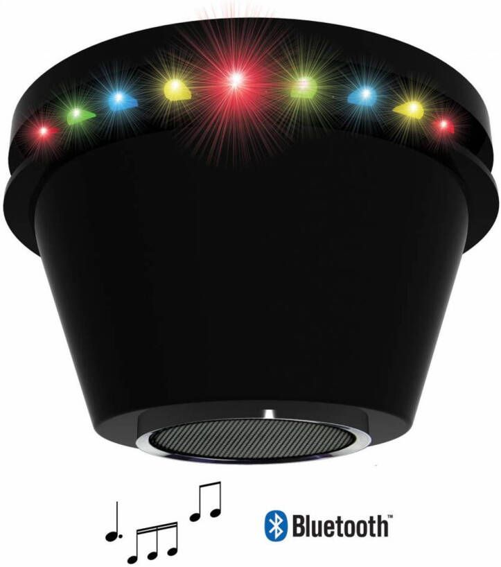 PartyFunLights LED discolamp met bluetooth speaker Ø12 5cm x 7 5cm