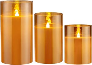 Pauleen LED-kaarsen Wax Classy Golden 3 stuks