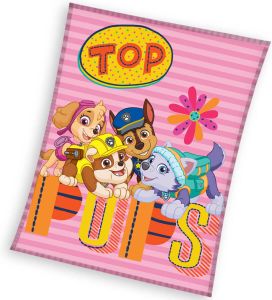 PAW Patrol Fleece Deken Top Pups 110 X 140 Cm Polyester