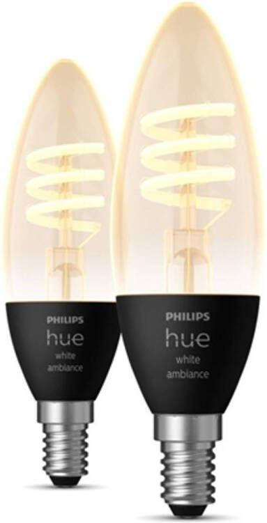 Philips Hue sfeerverlichting Filamentkaars 2-Pack E14