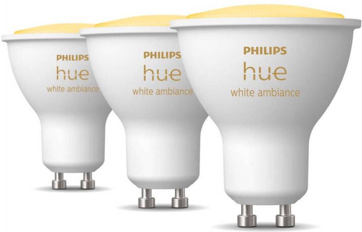 Philips Hue SPOT GU10 3-pack WARM TOT KOELWIT LICHT