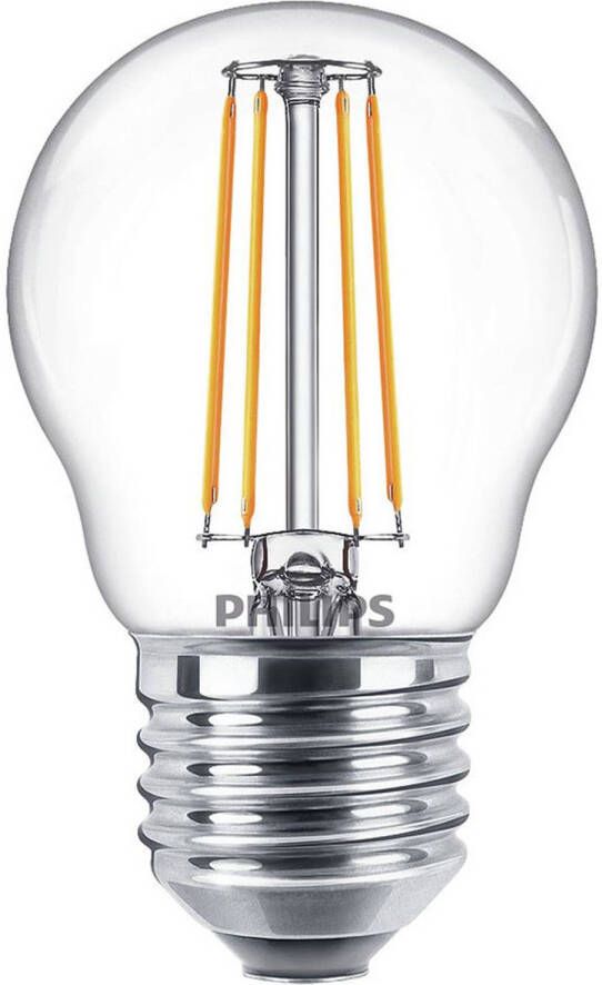 Philips LED Lamp E27 4 3W Kogel Helder