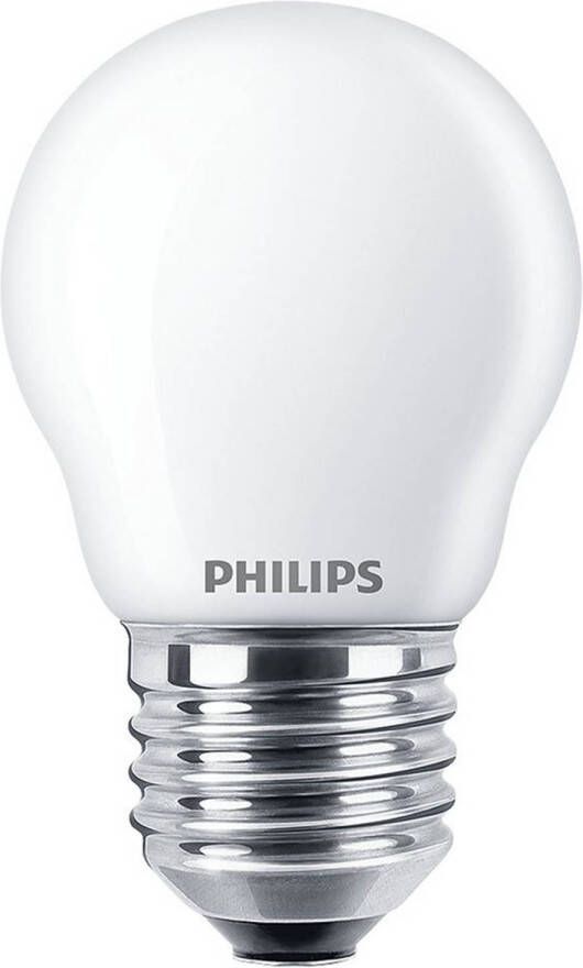 Philips LED Lamp E27 4 5W Kogel Dimbaar